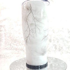 30oz Marble Lightening Tumbler with Storage Straw